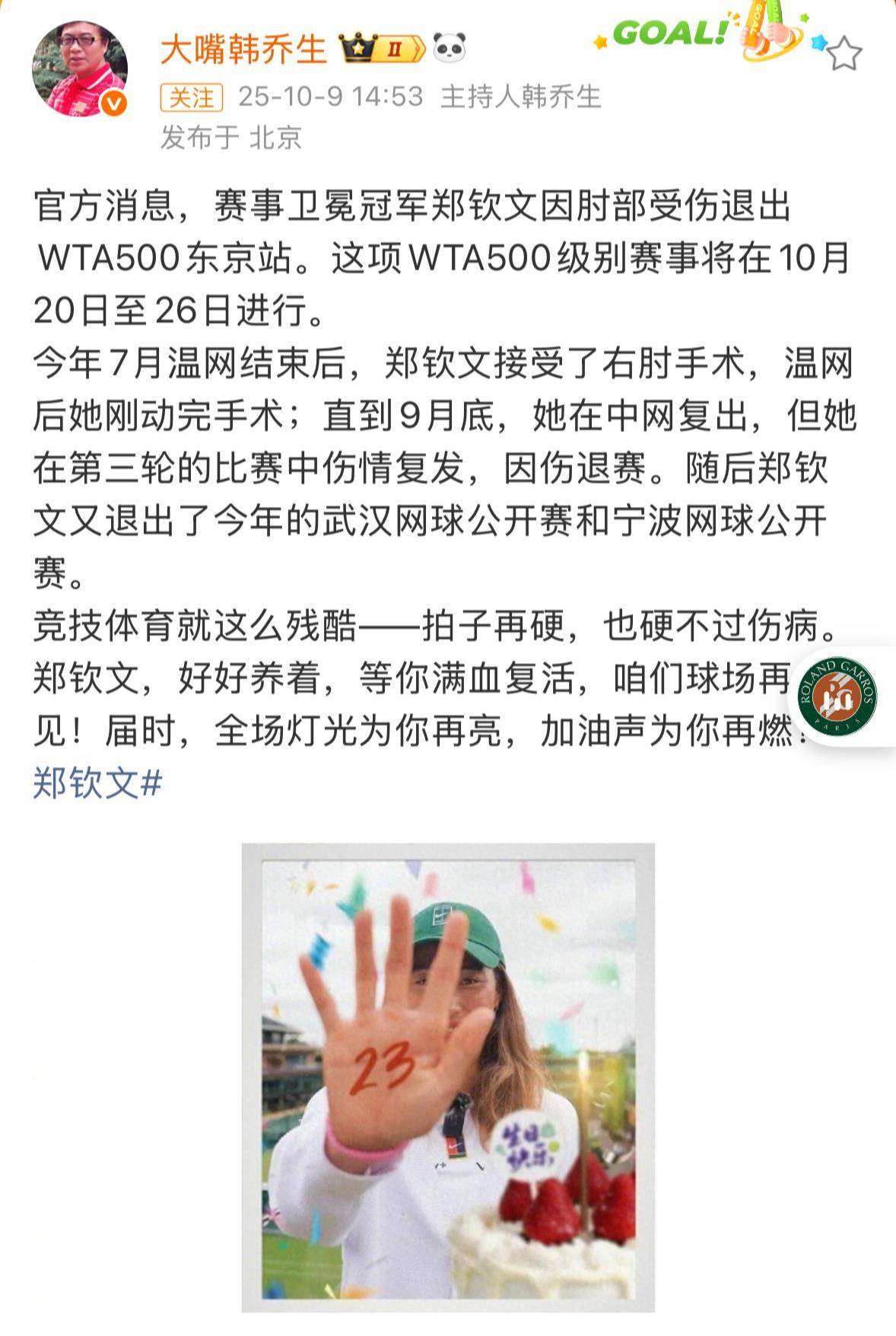 网球明星选手受伤退赛，引发热议